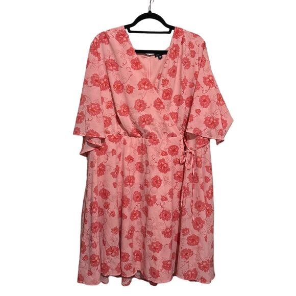 Torrid Georgette Wrap Dress 28 4XL - Picture 2 of 4